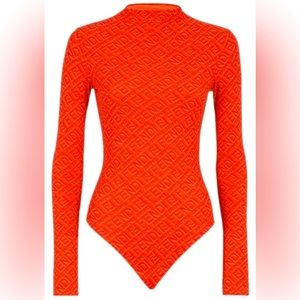 Fendi/Skims Mock Neck long Sleeve Bodysuit